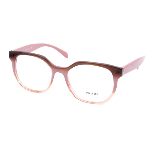 Prada Eyeglasses VPR02U 52.17 VX5-101 140 Brown Pi - Picture 1 of 7